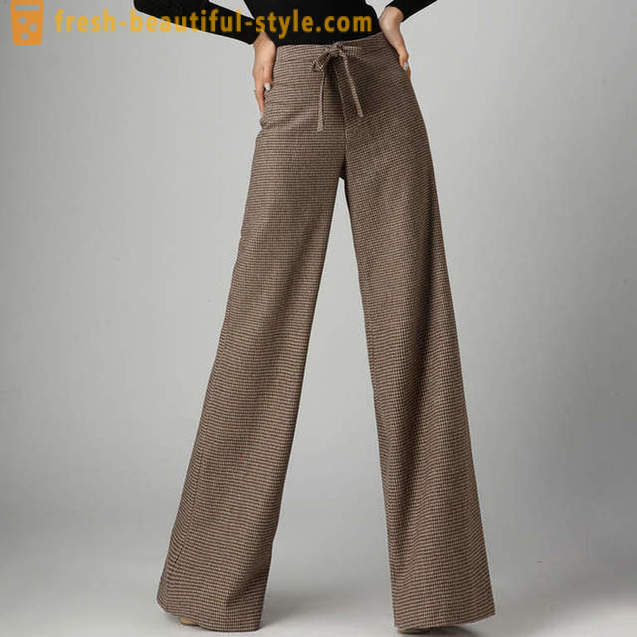 Szerokie spodnie kobiety: zdjęcia, opis modeli, w co się ubrać?