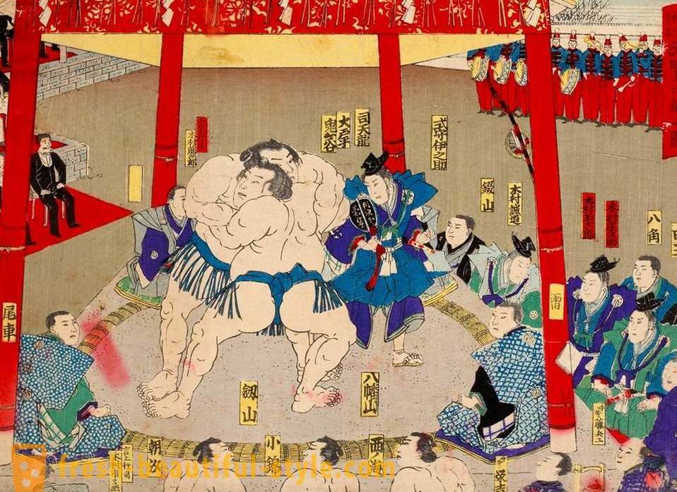 Sumo Wrestling: historia, zasady, techniki i oferuje najciekawsze fakty