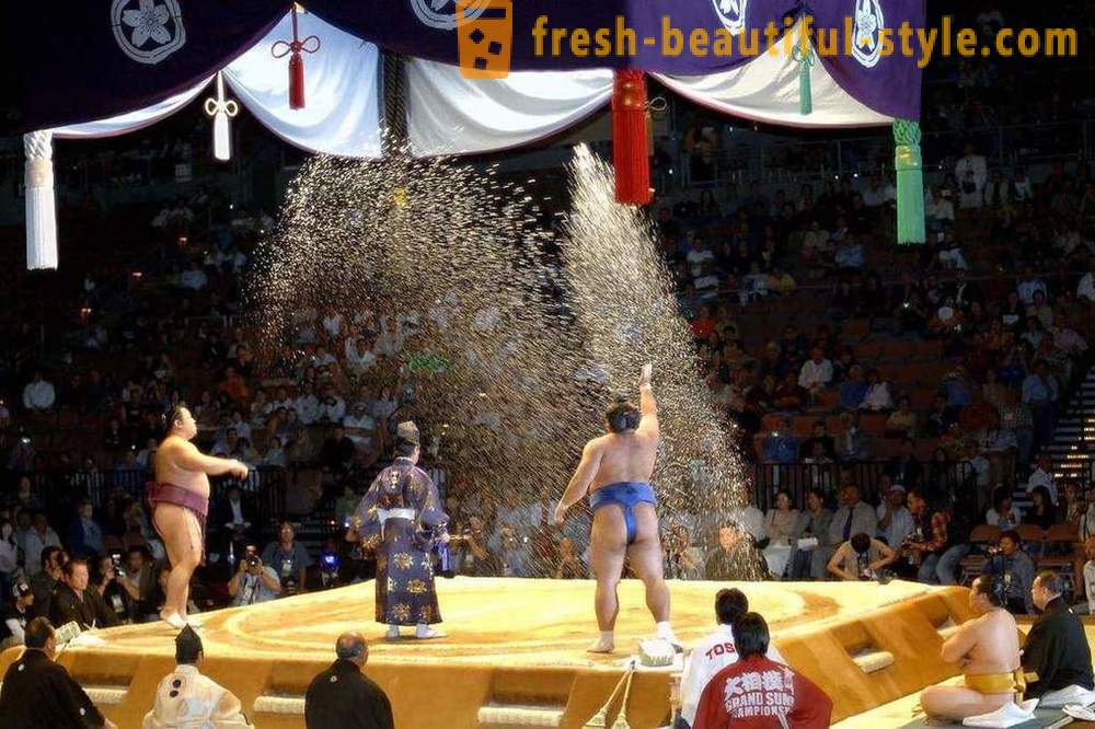Sumo Wrestling: historia, zasady, techniki i oferuje najciekawsze fakty