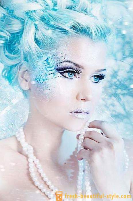 Makeup Snow Queen: opcje makijaż i zdjęcia