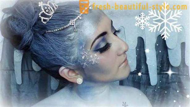 Makeup Snow Queen: opcje makijaż i zdjęcia