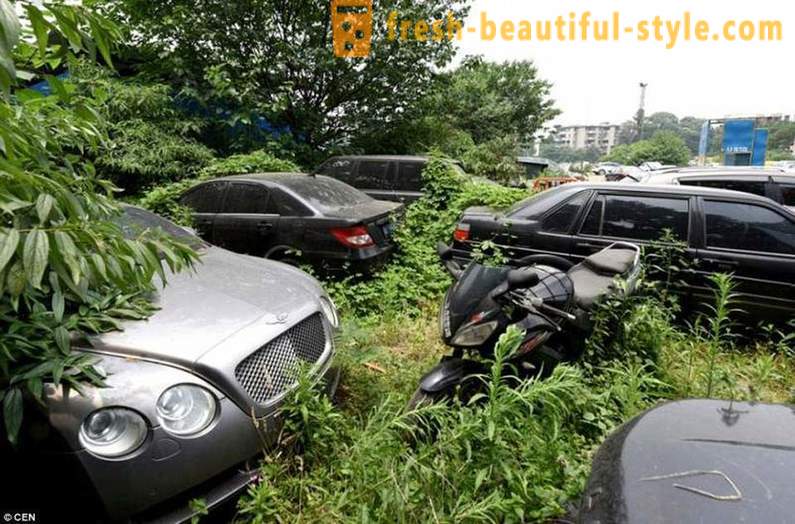 Chiński cmentarz luksusowe samochody