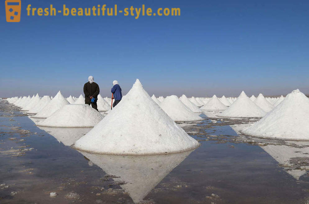 Miejsca, w których wydobywa się sól, na zdjęciach