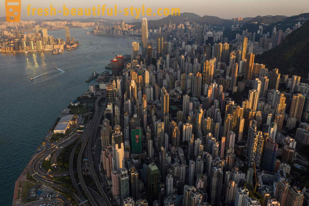 Hongkong wieżowiec na zdjęciach