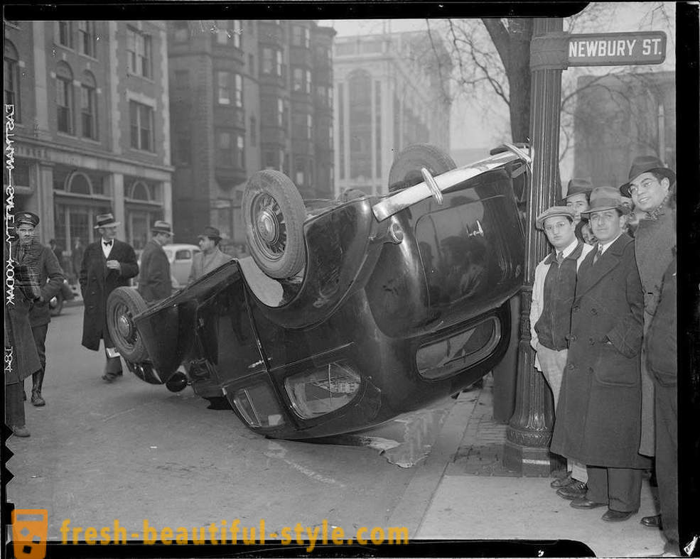 Zdjęcie kolekcja wypadków na drogach Ameryki w latach 1930-1950