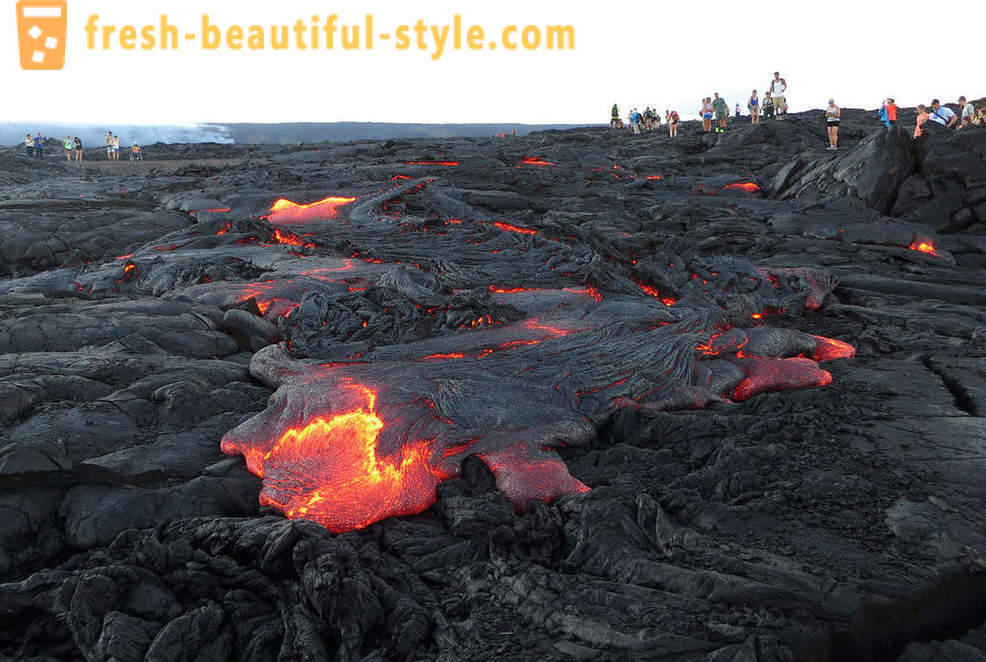Wulkaniczne lawy z Kilauea Hawajach