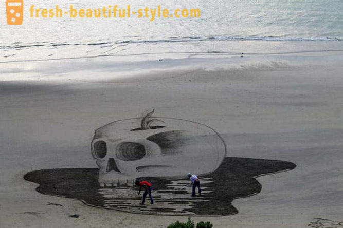 3D-rysunki na piasku