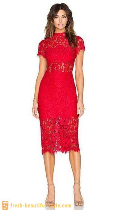 Czerwona sukienka-case: najlepsza kombinacja, zwłaszcza wybór i zalecenie