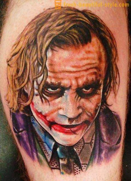 Joker Tatuaż: symbole i zdjęcia